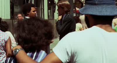 I first saw her at Palantine campaign headquarters at 63rd and BroadwayShe was wearing a white dressShe appeared like an angelout of this filthy massShe is aloneTheycannottouchher - Taxi Driver