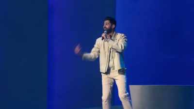 I flip it over and all this white powder
falls into the stroller. - Hasan Minhaj: The King's Jester