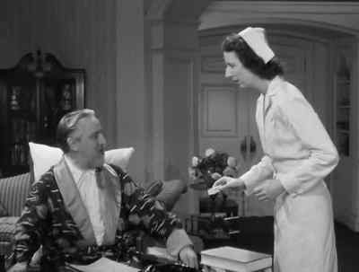 - I forgot your sleeping tablet.
- Hello, Miss Preen! - The Man Who Came to Dinner