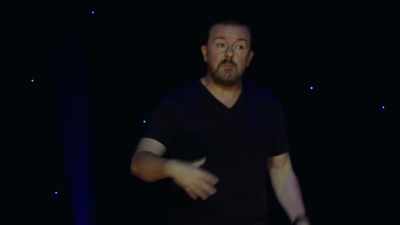 I found out my crime was
that I dead-named her. - Ricky Gervais: Humanity