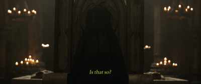 I found her outside.
Hanged from the neck. - The Nun