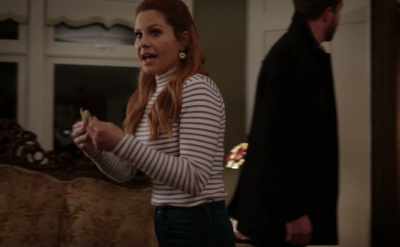 I found this wedged
in beside the steps, - Aurora Teagarden Mysteries: Haunted By Murder