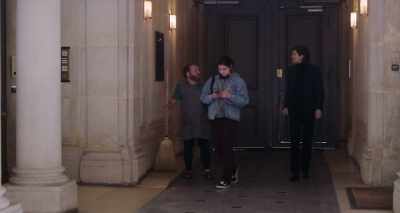 I gave your key to that tall bulky guy.
Hope that's ok. - I Am Not an Easy Man