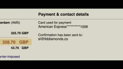 I get this confirmation
from Simon Leviev at LLD Diamonds. - The Tinder Swindler