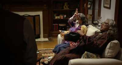 - I get the switch.
- Sit down. I am not hitting my child. - Boo! A Madea Halloween