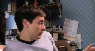 Peter? What's going on in there? I'm exercising. I'm not dressed, Aunt May. Well, you're acting so s - Spider Man
