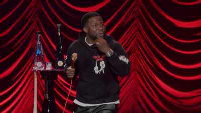 I got a goddamn salmon-colored
V-neck on and some khakis. - Kevin Hart: Reality Check