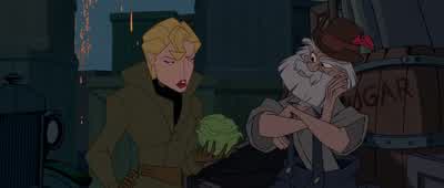 I got your four basic food groupsBeans bacon whiskey and lard - Atlantis: The Lost Empire