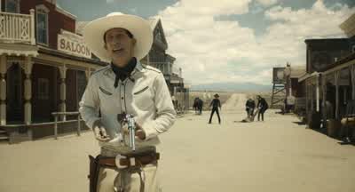 I gotta set myself up in the undertaking businessStop doing all the skill workso another man can profitBut then do I want to wear a black suit - The Ballad of Buster Scruggs