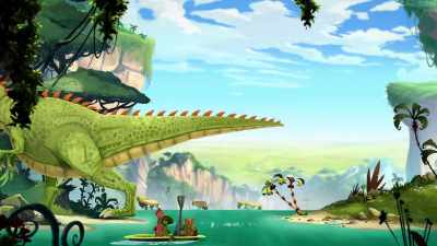 I guess he didn't see us.
(chuckles) - Gigantosaurus