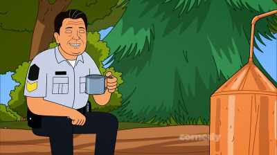 - I guess that makes sense.
- You might want to get up. - Corner Gas Animated