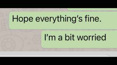 I hadn't seen him in a while.
And of course it made you a bit scared. - The Tinder Swindler