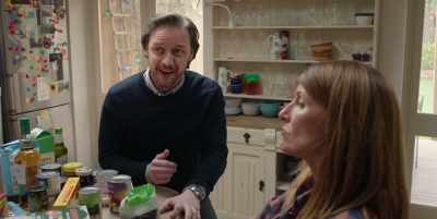 "I happened to glance behind
the plastic flappy curtains - Together