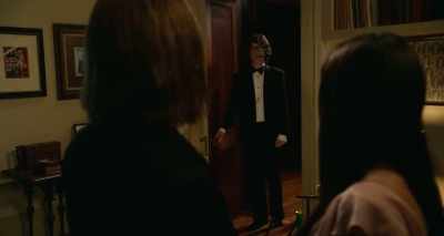I hate to interrupt your mating ritual,
but we're about to be adulated upstairs. - A Futile and Stupid Gesture