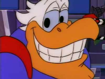 I hate talking
on the phone, too, - DuckTales