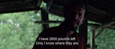 I have 2800 pounds left.
Only I know where they are. - Birds of Passage