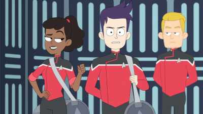 I have a giant torso
and little hands. Over." - Star Trek: Lower Decks