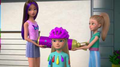 I have a helmet.
[knocking] - Barbie: A Touch of Magic