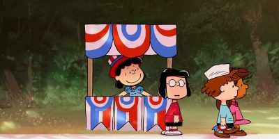 -I have a problem I'd like to discuss.
-Just a sec. - Snoopy Presents: One-of-a-Kind Marcie