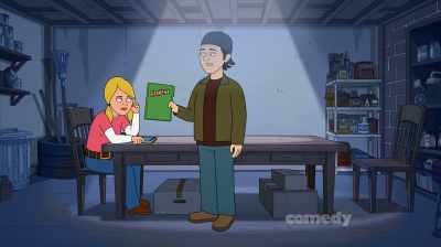 I haven't read it yet.
I'm not done with my comic. - Corner Gas Animated