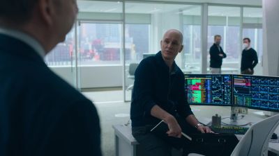 He here? Up in his office? - Billions