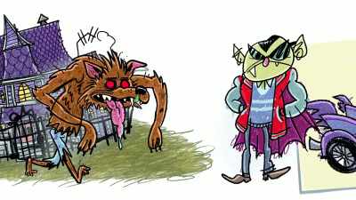 I heard he went to college
with Dracula, borrowed Dracula's car, - The Spooky Tale of Captain Underpants Hack-a-ween