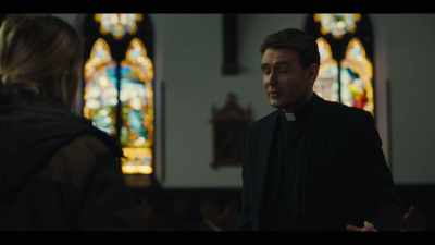 I was here at the rectory
all night with Father Peter. - Mare of Easttown