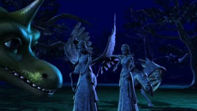 I ran and ran,
but Slyder was chasing me. - Barbie and the Diamond Castle