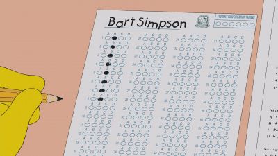 If you have to guess, guess "B." - The Simpsons