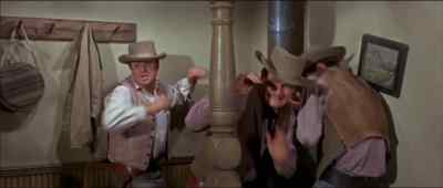 I just hate this kind of stuff!
Grab her, Floyd! - The Shakiest Gun in the West