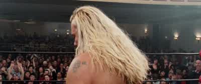 I just want to sayto you all tonightI'm very grateful to be here CheeringA lot of people told me that I'd never wrestle againAnd that's all I doYou know if you live hard and you play hardand you burn the candle at both ends Man Love you RamYou pay the - The Wrestler