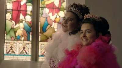 I know. It's cos we look so good.
Gosh. Hiya. Afternoon. - Ackley Bridge