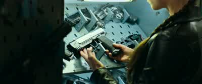 I don't know if you've noticed or notbut uh you can't be too careful these daysbecause the world has gone bloody madYes yes thank you AlanWhat you got there is a HK USP 9 mil extended magIt's my personal favoriteYou like thatI doMmmI'll take two - Tomb Raider