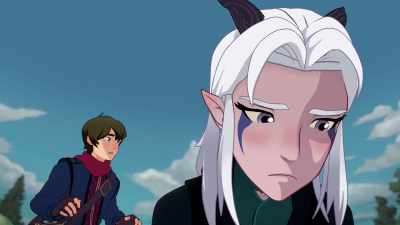 I know, it's just...
the water's about to... Look! - The Dragon Prince