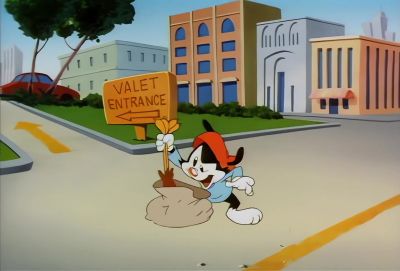 I know I've got a potty
in here someplace. - Animaniacs