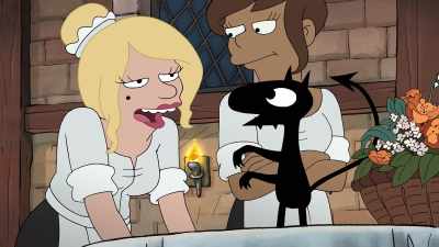 I know. So much swagger, right?
He's, like, ugly-sexy. - Disenchantment