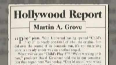 I know that the movie
had tested well, - Doc of Chucky