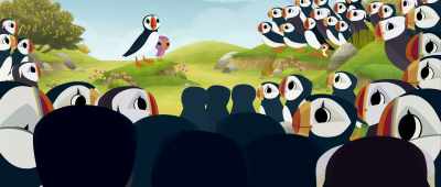 I know you've been
working hard and the burrows
are going well - Puffin Rock and the New Friends