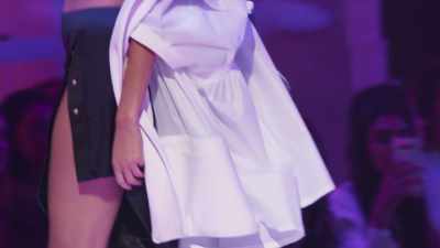 I like the snaps
on those asymmetrical shorts. - Next in Fashion