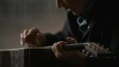 I look in the guitar,
and inside, - Once Were Brothers