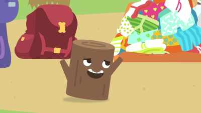 I love to camp
But I'm not into packing - Sago Mini Friends