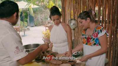 - I love capers,
so let's put more. - Eva Longoria: Searching for Mexico