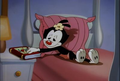 I love cheap romance-
horror-thriller novels. - Animaniacs