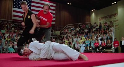 I love it when he pounds him - The Karate Kid Part III