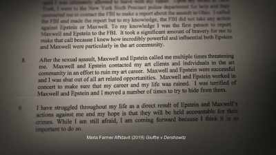 I mean, there were numerous
threats made against my life. - Epstein's Shadow: Ghislaine Maxwell