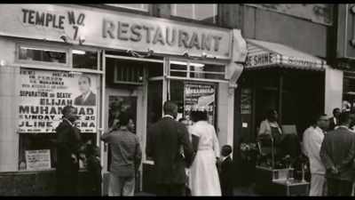 I met Malcolm
in Temple No. 7 Restaurant. - Blood Brothers: Malcolm X and Muhammad Ali