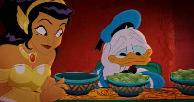 -I miss Daisy.
-(mirror chimes) - Legend of the Three Caballeros