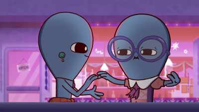 -I missed you too.
-Wanna go shake some limbs? - Strange Planet