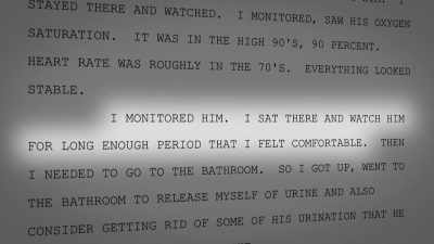I monitored.
I sat there and watched him - Killing Michael Jackson