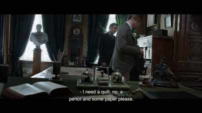 - I need a quill, no, a
pencil and some paper please. - The Ninth